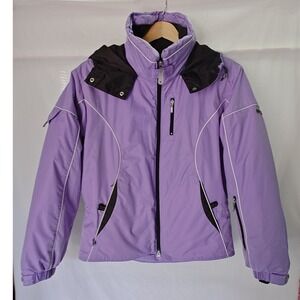 NILS Ski Jacket Parka Light Purple‎ Hooded Insulated Winter Coat Pockets 12